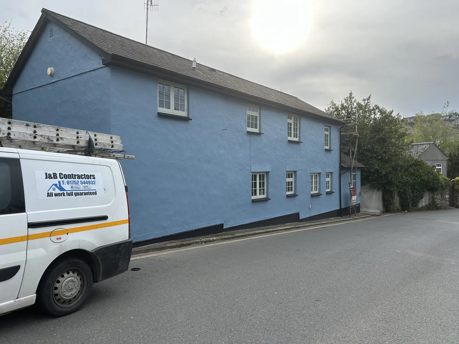 Exterior painting of a detached house in Bodmin